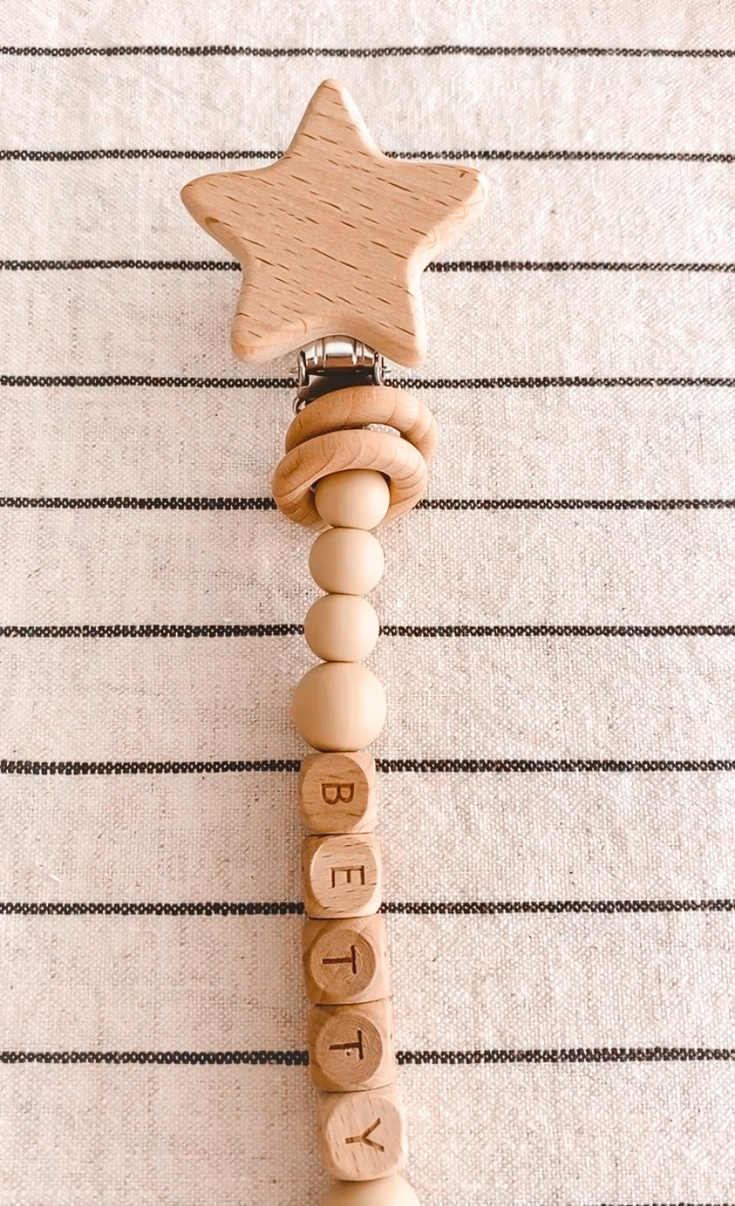 Custom Name Pacifier Clip